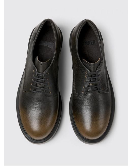 Camper White Dean Smoked Recycled Leather Derby Shoes