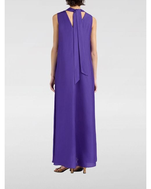 Momoní Purple MomonÌ Cueva Sleeveless Long Silk Tunic With V-Neck