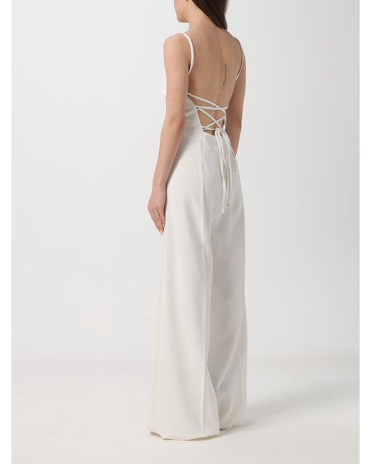 Max Mara White "Elvy Wide-Leg Jumpsuit