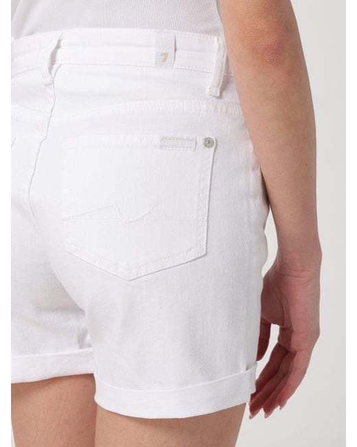 7 For All Mankind White Shorts