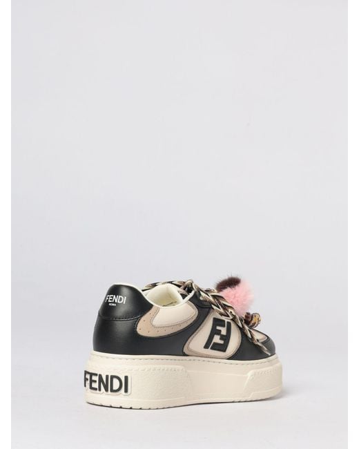 Fendi Black Match Platform Sneakers