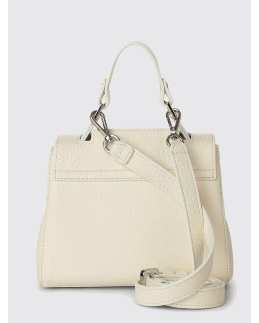 Orciani Natural Sveva Soft Mini Hammered Leather Bag