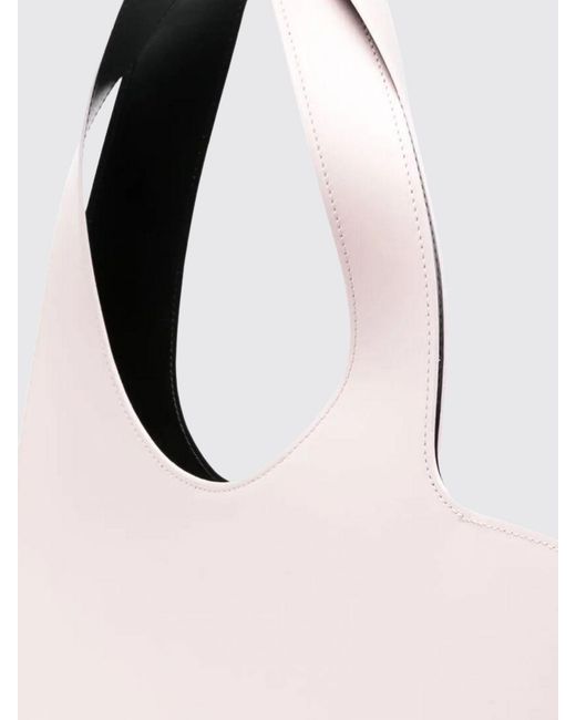 Coperni Pink Heart Smooth Leather Shoulder Bag With Heart Design
