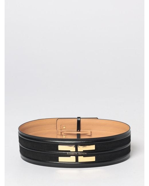 Elisabetta Franchi Gray Leather Belt