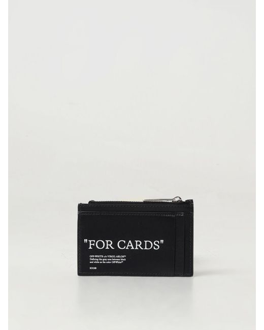 Porte-cartes Quote Bookish en cuir Off-White c/o Virgil Abloh pour homme en coloris Black