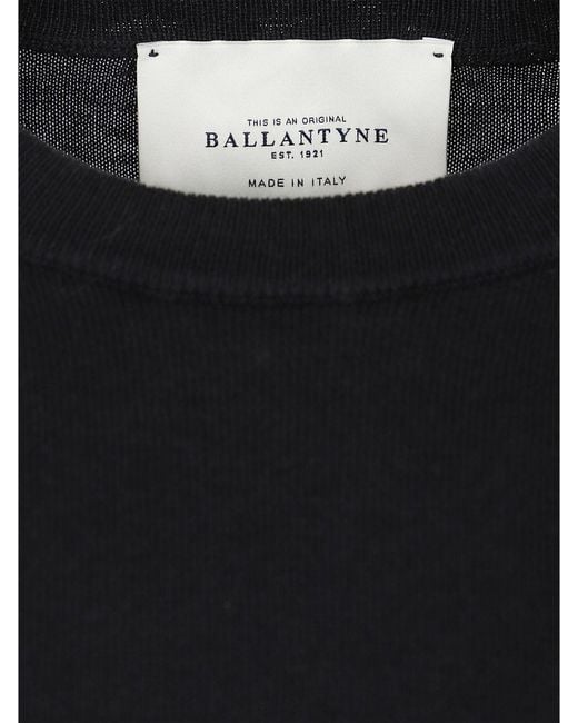 Ballantyne Black Cotton And Silk Sweater for men