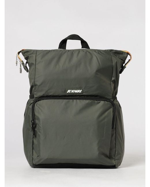 K-Way Women's Green The Maizy Nylon Backpack With Logo