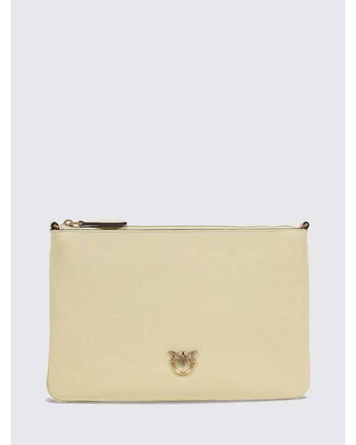 Clutch Flat Love Bag Simply di Pinko in Natural