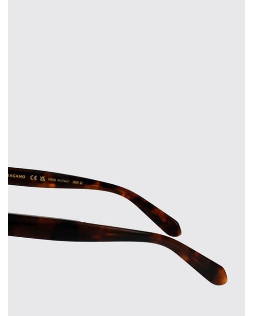 Ferragamo Brown Rectangular Aviator Sunglasses for men