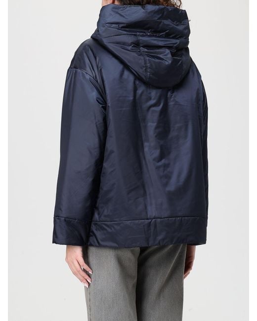 Max Mara Blue Daria Hooded Nylon Puffer Jacket 'S