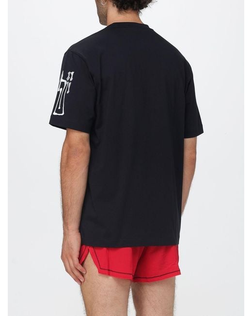 Y-3 Black Dropped Shoulder Bci Cotton T-Shirt With A Graphic Print for men