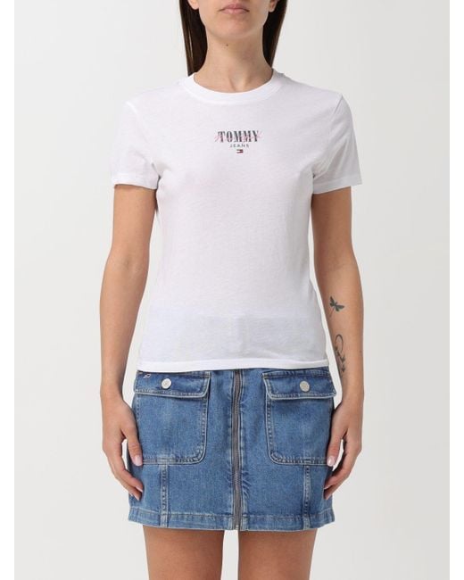 T-shirt in cotone di Tommy Hilfiger in White