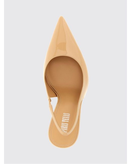 Paris Texas Natural Lidia Patent Leather Slingback Pumps