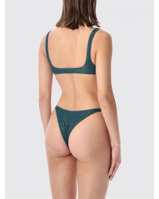 Oseree Blue Lurex Jersey Bikini