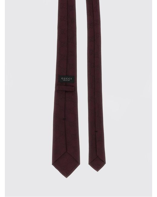 Gucci Purple Gg Jacquard Cotton And Silk Tie for men