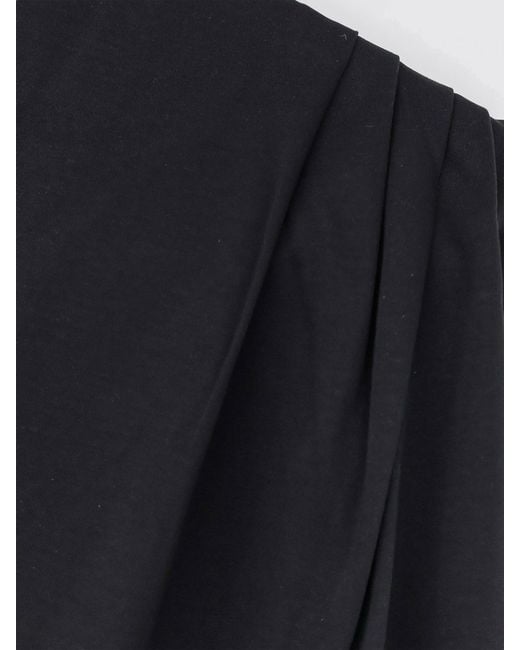 Soeur Black Gemma Draped Organic Cotton Dress