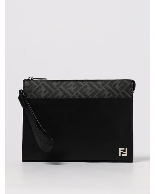 Pouch Squared Ff di Fendi in Black da Uomo