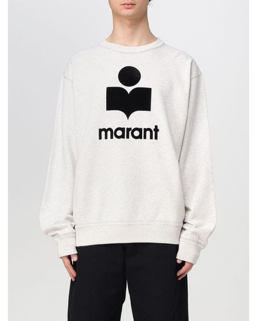 Felpa A Girocollo Over di Isabel Marant in White da Uomo
