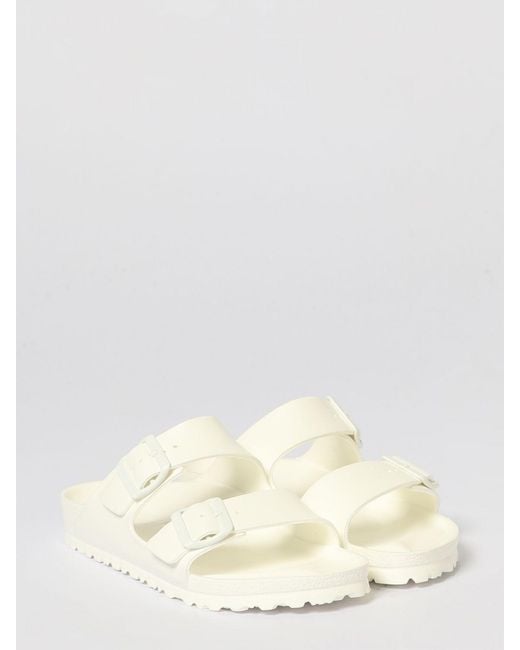 Birkenstock White Flat Sandals