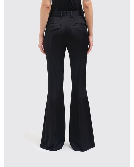 Ann Demeulemeester Black Crepe Flared Trousers