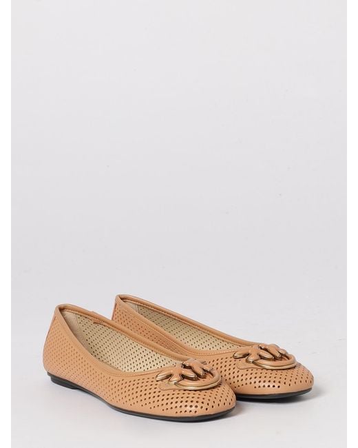 Pinko Pink Max 11 Perforated Leather Ballet Flats