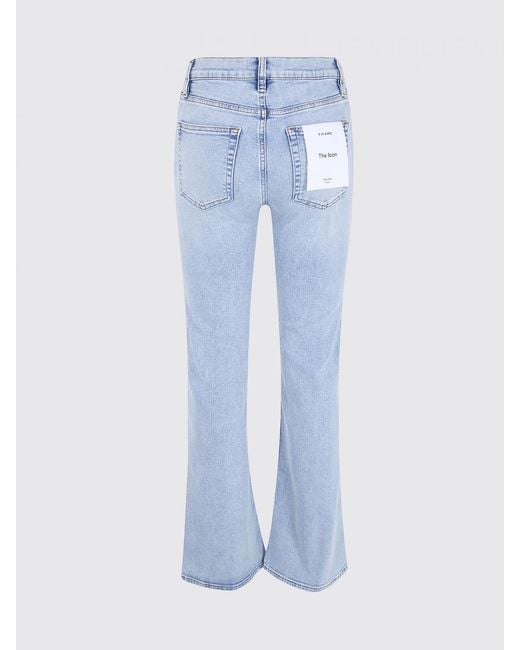 FRAME Blue The Icon Flared Denim Jeans
