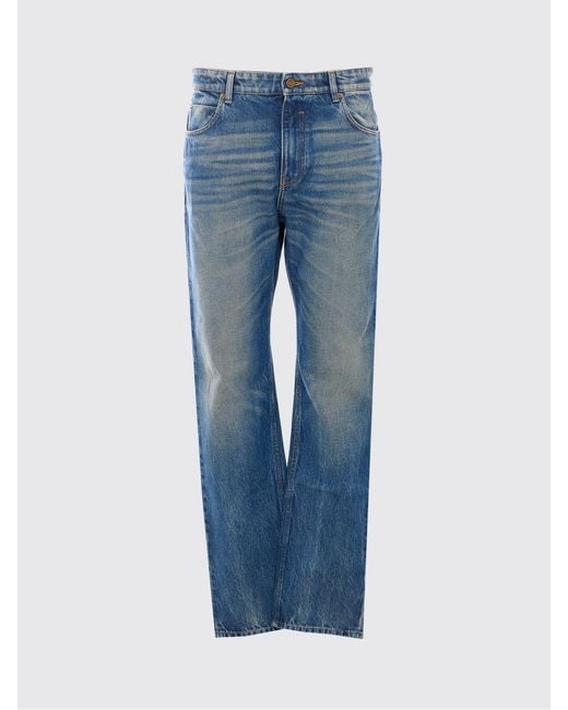 Balmain Blue Straight Denim Jeans for men