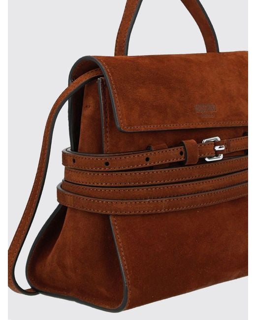 Moschino Couture Brown Tie Me Suede Bag
