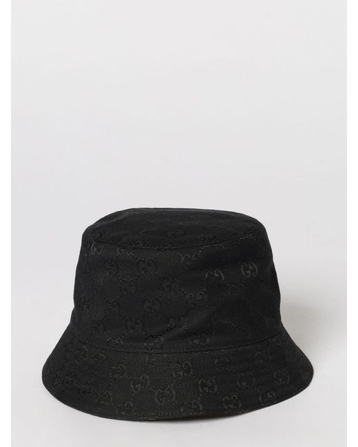 Gucci Black Reversible Gg Jacquard Canvas Hat