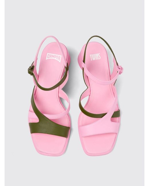Sandales plates Camper en coloris Pink