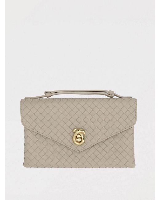 Bottega Veneta Natural Knot Lock Woven Leather Bag