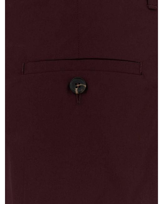 Max Mara Purple High-Waisted Wide-Leg Cotton Palazzo Trousers