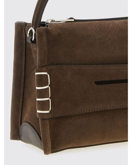J.W. Anderson Brown Loafer Suede Bag