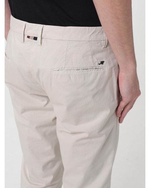 Mason's White Cotton Stretch Chino Trousers for men