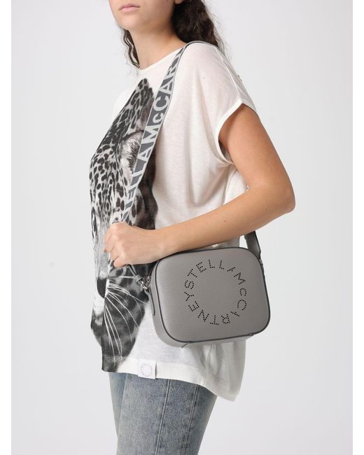 Stella McCartney Gray Grained Faux Leather Camera Bag