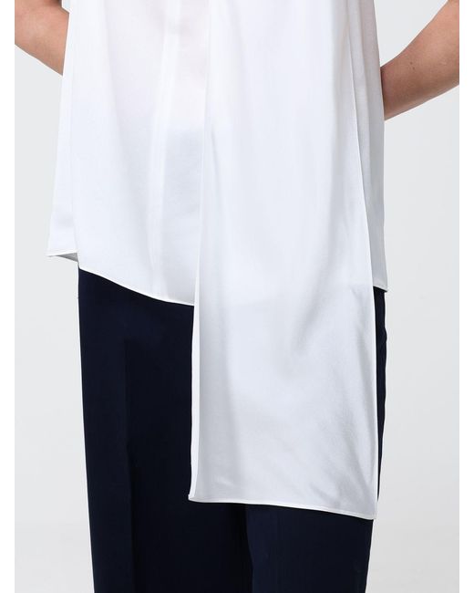 Max Mara White Sash Blouse