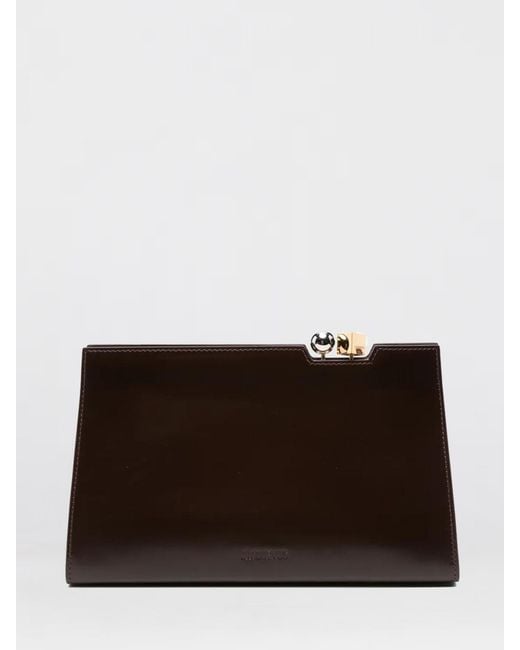 Jacquemus Brown Le Salon Leather Clutch
