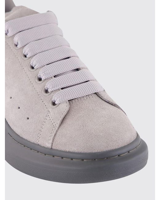 McQueen White Oversize Suede Sneakers for men