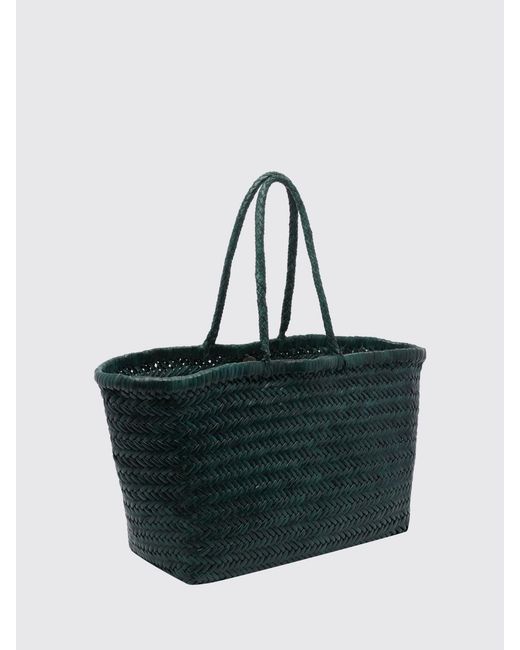 Dragon Diffusion Blue Woven Leather Handbag With Double Handle