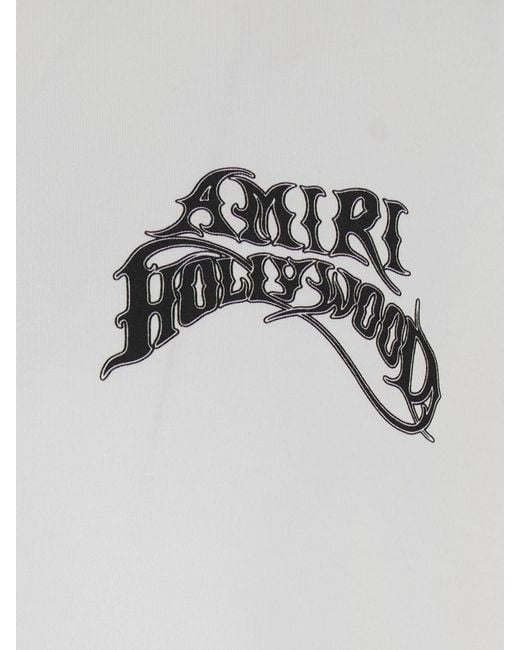 Amiri White Relaxed Fit Cotton T-Shirt With Contrast Logo for men