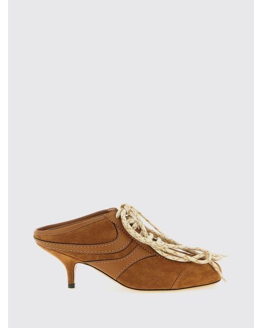 Dries Van Noten Brown Suede Mules
