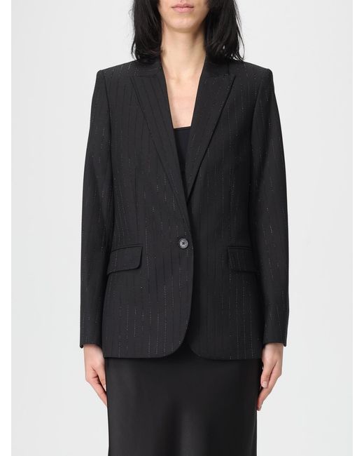Zadig & Voltaire Black Zadig &Amp Voltaire Single-Breasted Crepe Blazer With Rhinestones