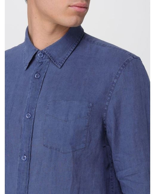 Blauer Blue Linen Casual Shirt for men