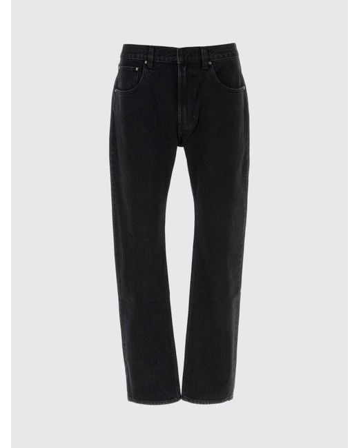 Entire studios Black Cotton Denim Straight Jeans for men
