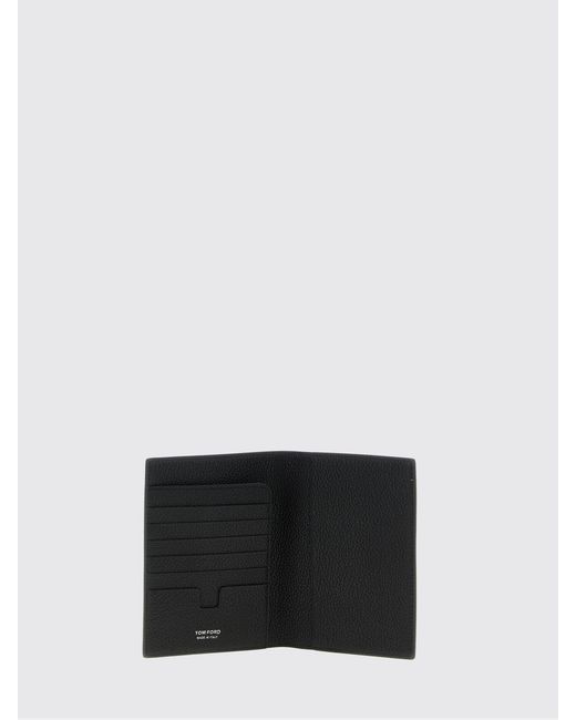 Tom Ford White Grained Leather Passport Holder for men