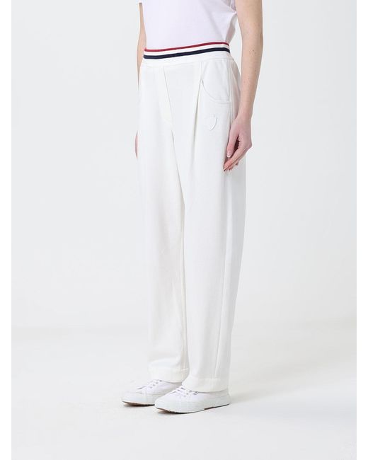 Brunello Cucinelli White Cotton Blend Sporty Trousers