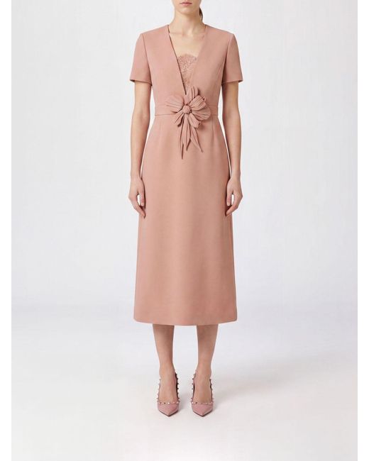 Valentino Garavani Pink Midi Sheath Dress