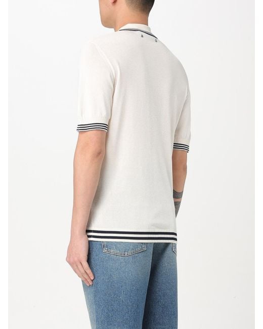 Golden Goose Deluxe Brand White Striped Polo for men