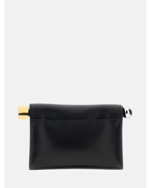 Jacquemus Black La Petite Pochete Rond C Leather Clutch