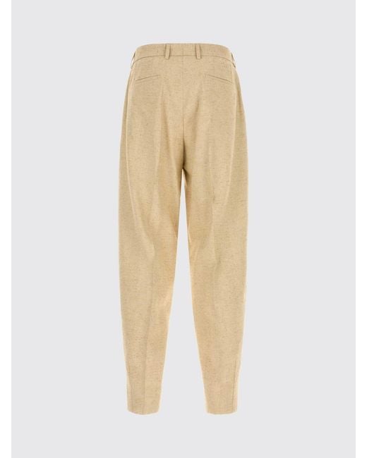 Dolce & Gabbana Natural Dolce &Amp Gabbana Linen And Silk Blend Tailored Trousers for men